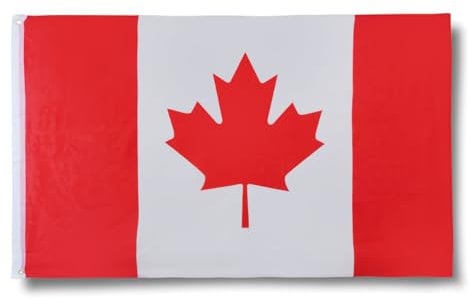 Sonia Originelli premium Fahne für jede Gelegenheit - hissfertig & wetterfest -Größe: ca. 90 x 150 cm, Farbe: Kanada, Canada