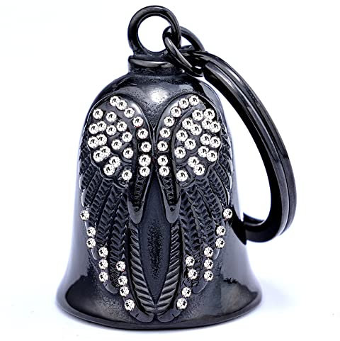 CYZBTBl Motorrad-Glocken für Damen, Motorrad-Engelsglocke für Herren und Damen, Biker-Zubehör, Schutz beim Fahren (weiß)