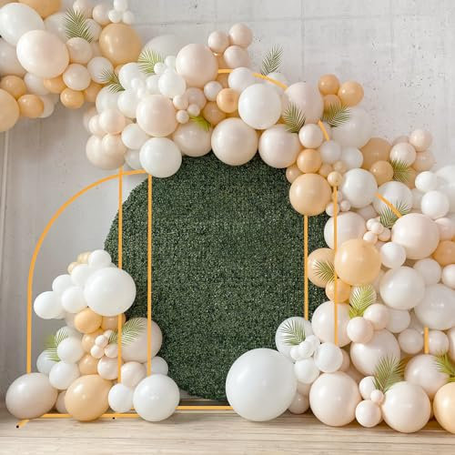 ybaymy Wedding Arch Backdrop Stand Metal Arch Backdrop Stand Gold Backdrop Stand Wedding Arch Frame 3PCS Balloon Arch Stand Flower Arch for Wedding Birthdays Party