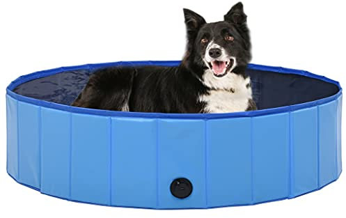 Faltbarer Hundepool Blau 120x30 cm PVC Artikelfarbe Blau