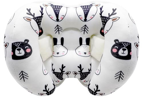 KAKIBLIN Cuscino di supporto per la testa del bambino, cuscino 2 in 1 per il collo del bambino, cuscino da viaggio per neonati per il supporto della testa del passeggino per neonati
