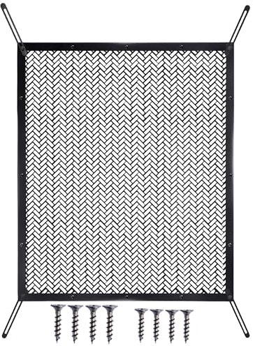 Fenluqi Premium Camper Screen Door Protector for Dogs. Fits 20 to 29. Adjustable Aluminum Grille Guard for Camper Screen Doors, Corrosion-Resistant, Enhanced Screen Protection