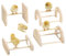Navaris Vogel-Trainings-Spielzeug - Vogelspielzeug - Spielzeug Vögel - Vogelstange - 4er Set - Für kleine Vögel - Fördert Bewegung und sorgt für Unterhaltung - Holz