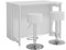 Vicco Bartisch-Set Dominic, Bartresen und Hocker, Weiß, 116 x 37 cm mit 2 Barhockern