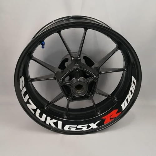 HMYT for Suzuki GSXR Motorcycles Wheel Stickers Waterproof Reflective Rim Decals Front & Rear Custom Inner Rim (1000)