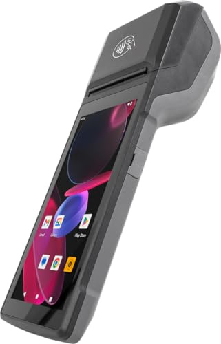 Multzo POS PDA H10 Belegdrucker Android 13 und 80 mm Hochgeschwindigkeits-Thermodrucker 5,5 Zoll Touchscreen Handheld Mobile Point of Sale Tablet Scannen 1D/2D/QR Barcodes und NFC 2GB RAM + 16GB ROM