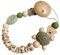 personalisierte gestaltetes Babygeschenk mit Namen für Mädchen oder Junge Baby Geschenk personalisiert zur Geburt & Taufe Natur Holz Grün Silikon Blatt & Teddy Bär