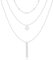 Artskin 3PCS 18K Gold Geschichtete Halskette Kette für Frauen Multi Bar Schichtung Silber Choker Halsketten Set Skinny Bar Halsketten Anhänger für Frauen Trendy Länge 40cm/45cm/50cm (Silber)