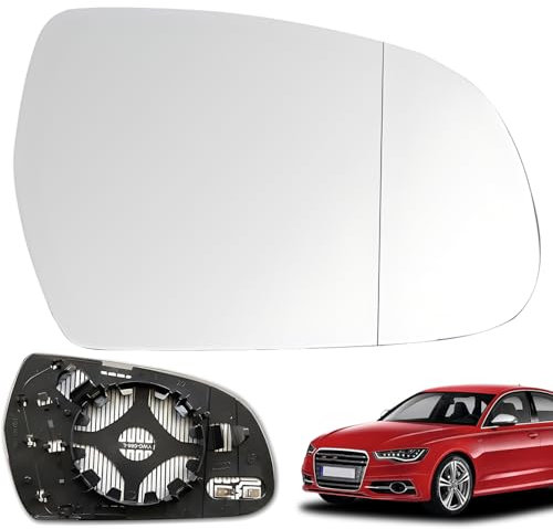 Espejo de Coche,Cristal de Espejo Reemplazar,Vidrio de Espejo Retrovisor para AUDI A3 2010-2013, A4L 2013-2016, A5 2010-2016, compatible con OEM: 8K0 857 535A / 8K0 857 536A (Bien)