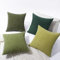 Softalker Weihnachten Kissenbezug 50x50 4er Set Dunkelgrün Cord flauschig Kissenhülle Kissenbezüge Sofa Cushion Cover Sofakissen Deko Kissen Couchkissen für Wohnzimmer Sofa Schlafzimmer Couch