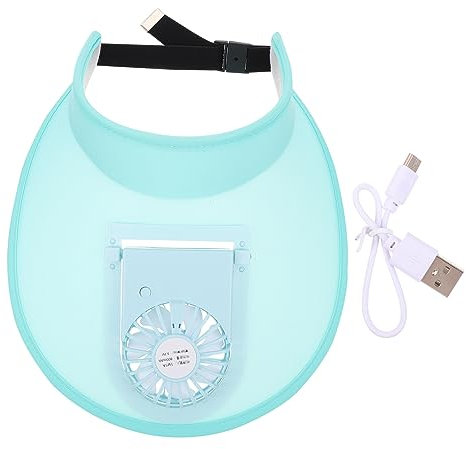 DEARMAMY Ventilatore con Visiera E Berretto per Ragazzi E Ragazze Cappello Rinfrescante per Uso Esterno