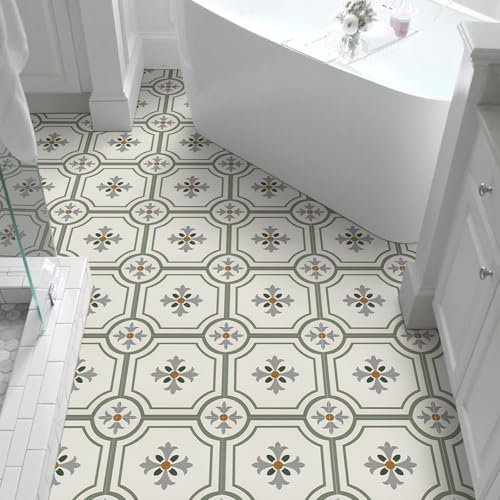 Floor Tiles Self Adhesive, Peel and Stick Floor Tiles Vinyl Flooring Waterproof for Kitchen Living Room and Bathroom DIY Flooring 30x30cm 10pcs (0.9γ‘)