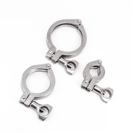 YJUHADWPBZ 0.5 0.75 1 1.5 2 2.5 3 4 5 Tri Clamp SUS 304 Stainless Steel Pipe Fitting For Home Brewing Beer(50.5mm Low-Duty)