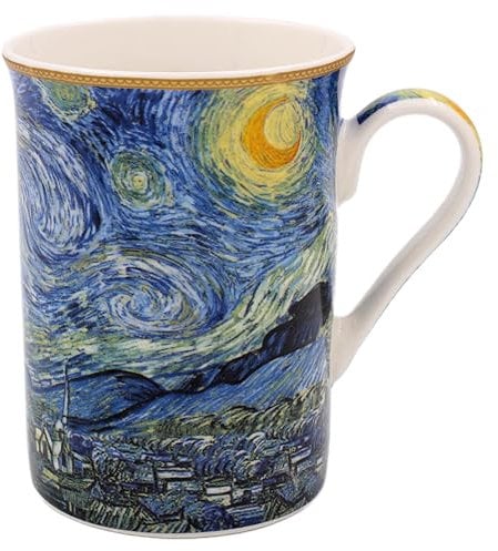 The Leonardo Collection Van Gogh Kaffeetasse, schöne Geschenke für Damen und Herren, entworfen von Vincent Van Gogh, Kaffeetasse für alle modernen Küchen und Büros