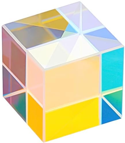 Beebeecraft Glasprisma Würfel Kleines Prisma Helles Quadrat Klar ab 15mm Optischer X Würfel RGB Dispersionskristall Fensterlinse Sonnenfänger Für Physikunterricht Kunst Innenbereich Heimfotografie