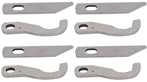 Lame de Couteau à Surjeter, 8 Pièces Couteau à Surjeter en Métal Solide, Angle Précis, Lame de Surjet, Couteau Supérieur, Couteaux Inférieurs Supérieurs, Installation Facile pour