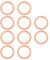 LT Easiyl 10 anelli di tenuta tappo di scarico dell'olio per auto tappo di scarico dell'olio guarnizione in rame compatibile con 451 FORTWO compatibile con 451 SMART 32 x 22 x 1 mm