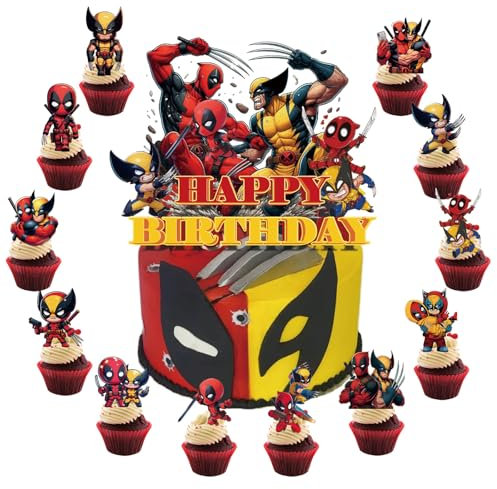 Tortendeko,25pcs Cake Topper,Tortenaufleger,Kuchen Deko,Deko Torte,Happy Birthday Tortendeko,Für Kinder Party Geburtstag Kuchen Dekoration Party Supplies