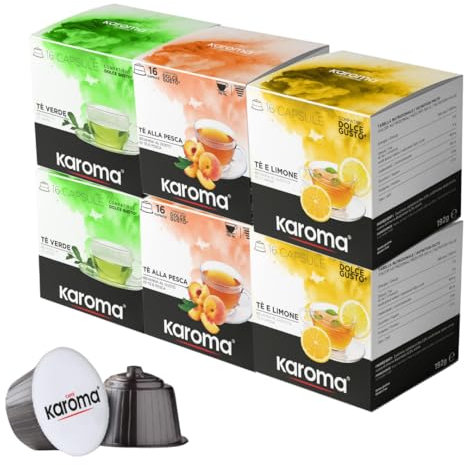 Karoma® capsule compatibili con Nescafè Dolce Gusto Mix Tè 96 Capsule