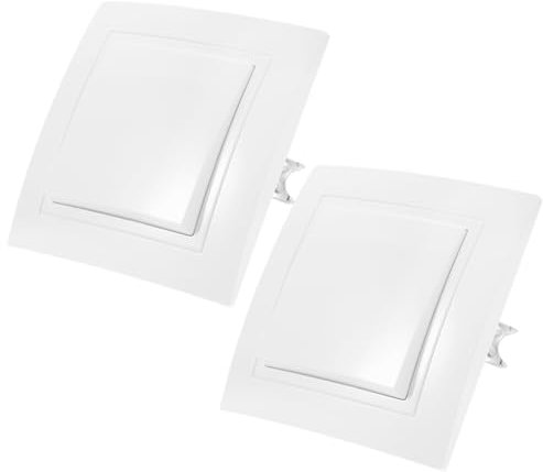 DIYEAH 2piezas Interruptor De Control Doble Hogar y Interiores Panel De Interruptores Multifuncional De Interruptor De Luz Para Pared Interruptores De Luz Conmutador Material Resistente