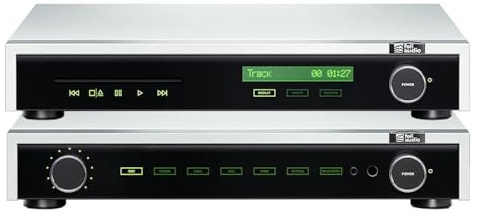 Fell Audio Fell Amp and Disc Bundle - British Made CD Player and Stereo Amplifier with ESS ES9018K2M DAC for Optimum Sound Quality - Modern Retro Design with Remote Control (Silver)