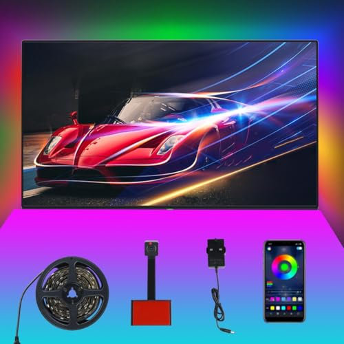 Smart Led Backlight For Tvs With 1080P Camera, Wi-Fi Sync, App & Voice Control, Music Sync For Gaming & Movie Nights