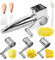 Cheese Grater Set, Stainless Steel Parmesan Cheese Grater, Comes with 4 Stainless Steel Planer Barrels for Cheese, Nuts, Chocolate and More, with Cheese Knife Set and Cleaning Brush