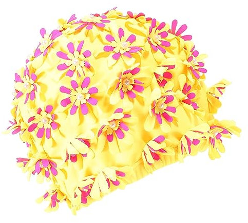 Abaodam Gorro De Baño para Mujer Diseño De Flores Gorro De Piscina De Moda para Mujer Decoración Floral