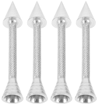HIAKDOFT Tortendekorationsset Backzubehör 4 Stück aus Aluminiumlegierung Halter mit Blumennageldesign und Einfach zu Verstauendem für Gebäcktüten für Familienbäckerei