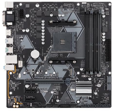 Placa Madre Fit For ASUS B450M Prime B450M-A AM4 Compatible con procesadores Ryzen 5 5600G, 5300G, 5700, 3900 y 1500; Memoria DDR4 de hasta 64 GB; Ranura M.2; Formato ATX