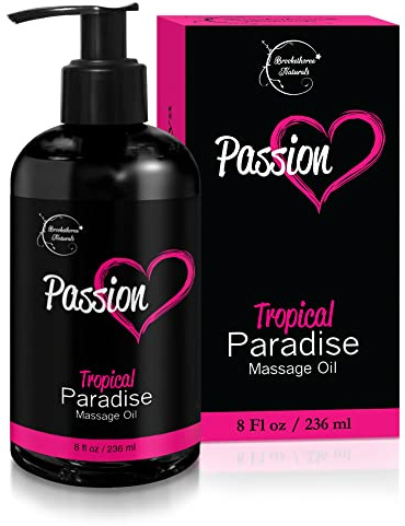 Passion Sensual Massage Oil for Date Night by Brookethorne Naturals | 8oz