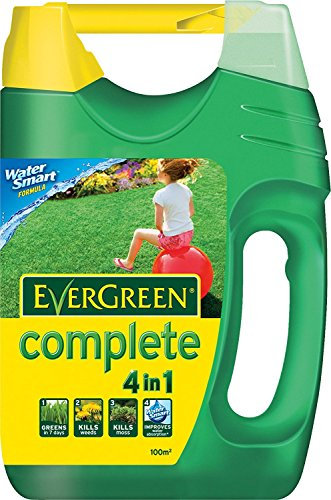 Scotts Miracle-Gro 2 X EverGreen Complete Lawn Food, Weed and Moss Killer Spreader, 100 sq m