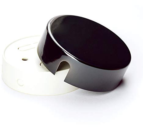 Verteilerdose aus Messing Baldachin Deckendose Rosette Abzweigdose messing glänzend Abdeckung gold (Schwarz Nickel)