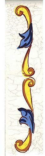 Toro del Oro – Hausnummer für Wohnhäuser – Hausnummer aus glasierter Keramik, Handbemalt in spanischer Technik, Namen und Adressen, 5 x 10 cm (Marge)