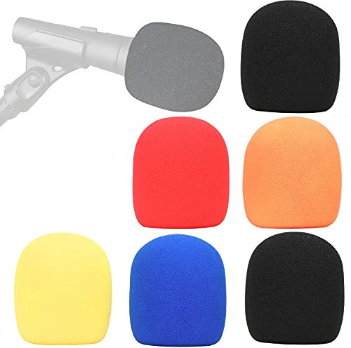 SM58 Bonnette Micro en Mousse - Microphone Pare-brise Mousse Professionel en Couleur pour Réduire Bruit pour Compatible avec Shure SM58 SM58-LC par YOUSHARES (6 Pièces)