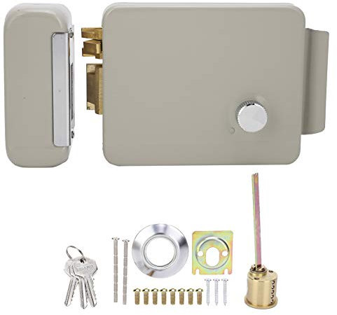Serrure de portail, Serrure électrique antivol, Installation inversée à gauche super sensible pour portes en fer Portes en bois