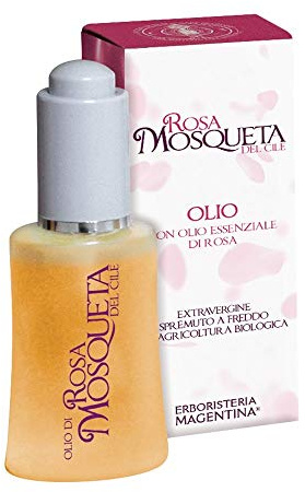 Erboristeria Magentina - Olio Rosa Mosqueta 30ml Puro 99% Profumato alla Rosa
