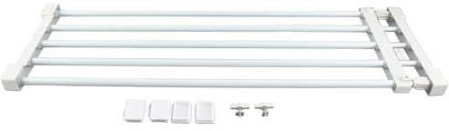 Erweiterbar Regalteiler Teleskop Garderobensystem Regal Wandmontiertes Aufbewahrungsregal, Lagerregal Separator Schrank Divider DIY Organizer für Küche Badezimmer 73-128cm