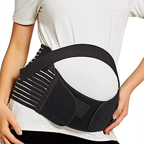 SHENXIAOMING Maternity Belly Band for Pregnancy - Soft & Breathable Pregnancy Belly Support Belt - Pelvic Support Bands for Pregnancy - Prenatal Cradle for Baby, Halloween, Black,3XL