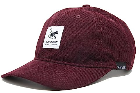 DRESSED IN MUSIC PLAY WITH ME Baseballmütze Classic Surf Monkey® - Dad Cap ohne Struktur - Lammbaumwolle, Rosa, 58