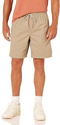 Amazon Essentials Men's 8 Inseam Relaxed-Fit Drawstring Walk Shorts (Available in Plus Size), Khaki Brown, XXL Plus