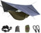 AnorTrek Hamaca de Camping con Red Anti-Mosquitos y Lona Impermeable, Hamaca Doble Portátil con Dos Correas para Árboles, Hamaca de Nylon 210T y Conjunto de Lona Impermeable