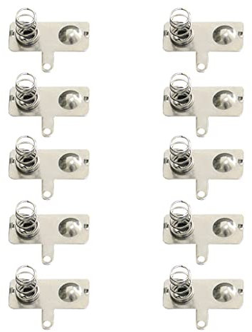 Unifizz AAA Batteries Metal Battery Spring Contact Plate 20 x 9MM Negative to Positive Plate Conversion Spring Plate Contact Terminal for Remote Control Battery Charger 10 PCS