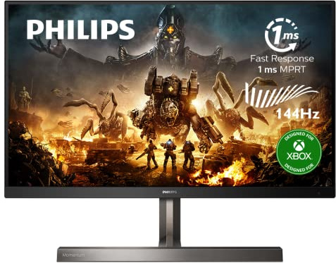 PHILIPS Momentum 329M1RV – Moniteur de Jeu 4K HDR 32, conçu pour Xbox, 4K @ 120 Hz (PC jusqu'à 144 Hz), Temps de réponse de 1 ms, Remplacement avancé de 4 Ans, Noir