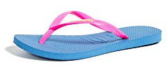 Havaianas Slim Logo Zehensandalen Damen Blau - 45/46 - Zehensandalen Shoes