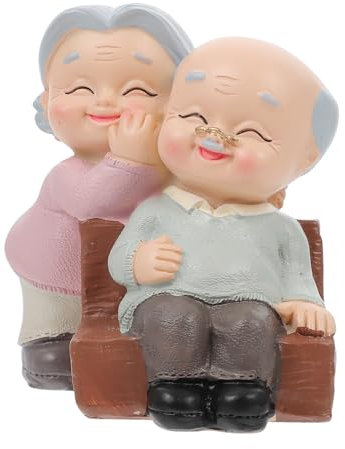 Homoyoyo Älteres Paar Figur Kuchenfiguren Großeltern Alte Paare Figuren Kuchen Oma Opa Desktop Ornament Für Valentinstag Jubiläum Party Dekoration