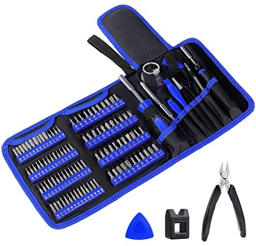 Coolty Feinmechaniker Schraubendreher Set 119 in 1 Elektronik Reparaturwerkzeug Multi Bit Schraubendreher Reparatur Set für Smartphones Konsolen Kameras PC Uhren Brillen Modellbau Tablets Usw