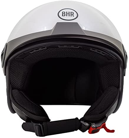 BHR Casco Demi-Jet 833 PEAK, Casco Scooter Leggero e Compatto Omologato ECE 22.06, Peso e Dimensioni ridotte & Design Minimal per la Massima Funzionalità, Bianco, S