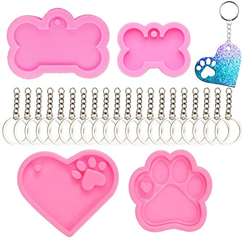 Molde Para Perros,Molde Huella Perro,4Piezas Moldes Mascotas,Molde Resina Epoxi,Molde Resina,Molde Perro,Moldes Para Resina,Moldes Silicona Para Perros,Molde Silicona Para Perros,Moldes Silicona Perro