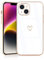 JRIANY for iPhone 14 Case, Protective Flexible Silicone Case with Cute Design Love Heart Pattern Shockproof Bumper Cover Compatible with Apple iPhone 14 - White